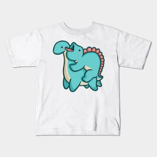 Cute dinosaurs, hug attack, hugging dino Kids T-Shirt